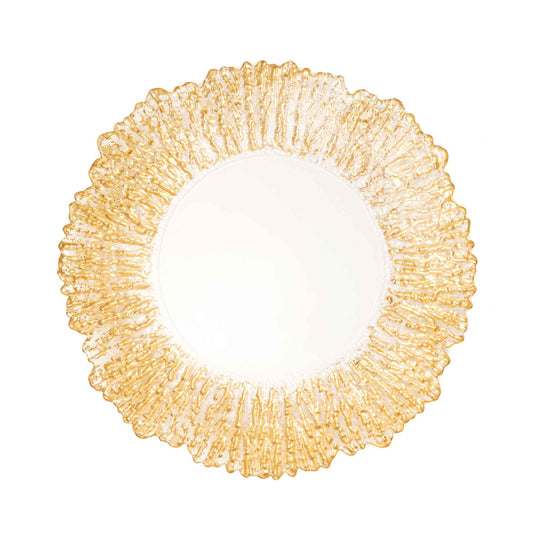 Reef Edge Glass Charger Plate 13" - Gold