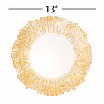 Reef Edge Glass Charger Plate 13" - Set of 4 - Events and Crafts-Simply Elegant