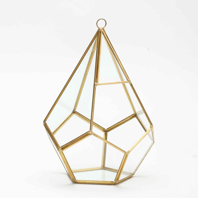 Gold Teardrop Terrarium - Events and Crafts-Events and Crafts