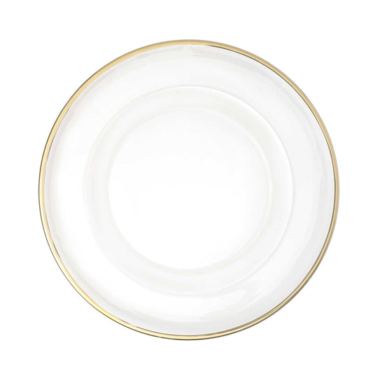 Classic Glass Charger Plate - Gold
