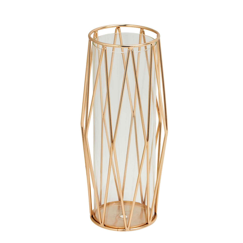 Geometric Wire Hurricane Lamp - Events and Crafts-Events and Crafts