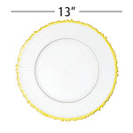 Sunflower Glass Charger Plate 13" - Set of 4 - Events and Crafts-Simply Elegant