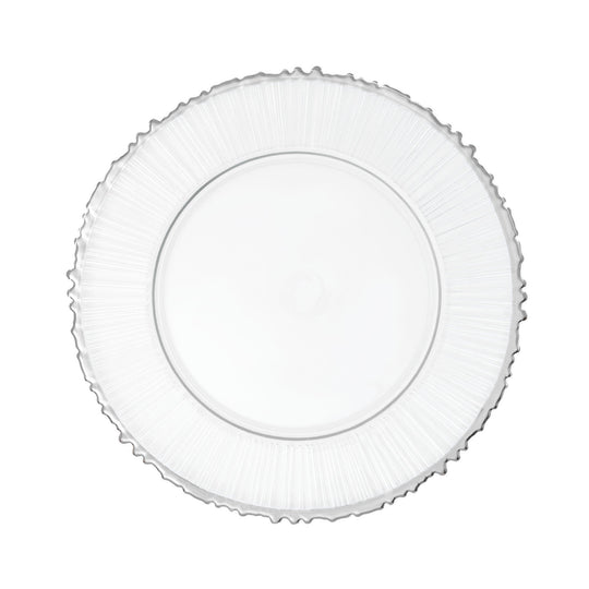 Sunflower Glass Charger Plate 13" - Silver