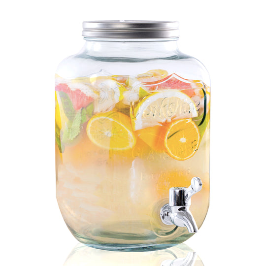 Mason Jar Shaped Beverage Dispenser - 8 liter
