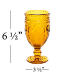 Vintage Embossed Glass Goblet - Events and Crafts-Simple Elements