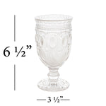 Vintage Embossed Glass Goblet - Events and Crafts-Simple Elements