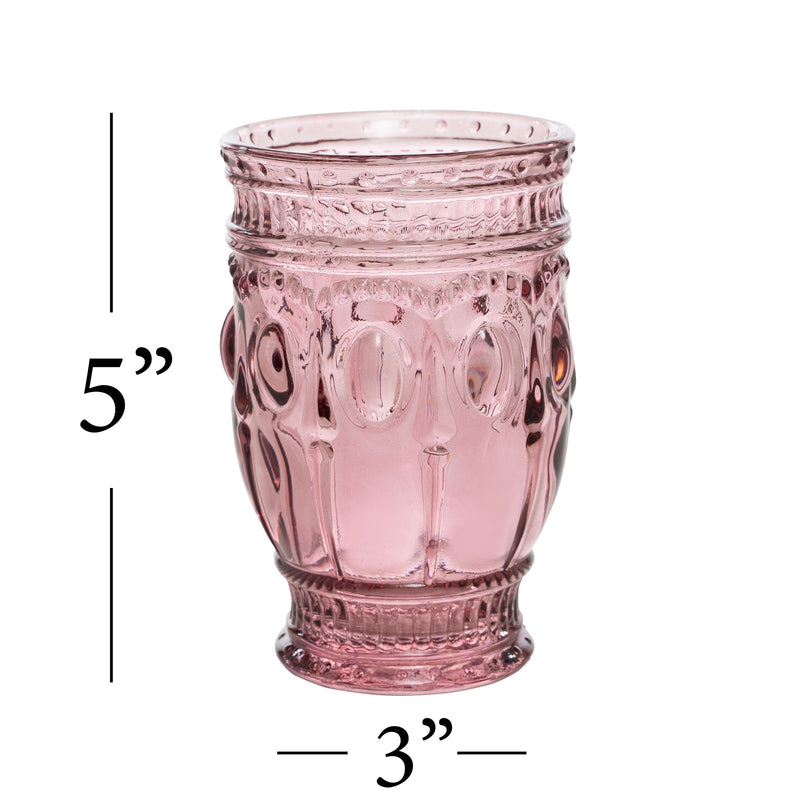 Vintage Embossed Glass Cup - Events and Crafts-Simple Elements
