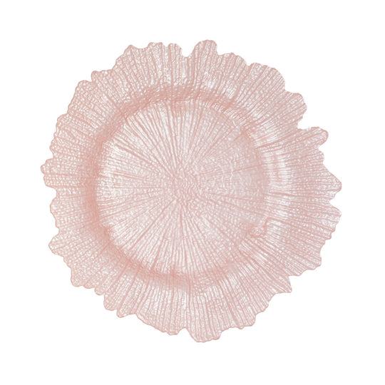 Glass Reef Charger Plate 13" - Blush
