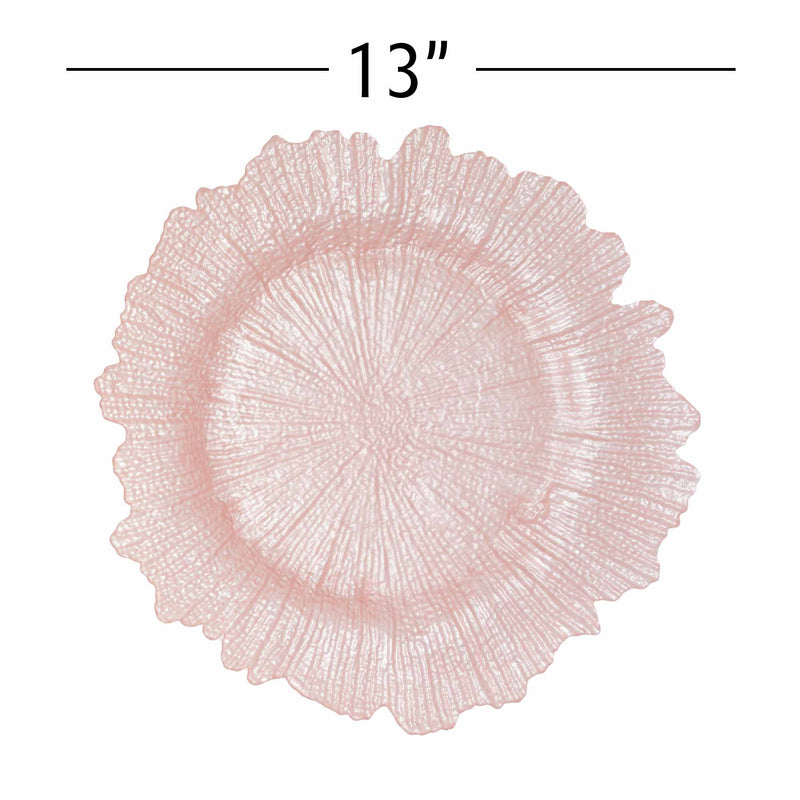 Glass Reef Charger Plate 13" - Set of 4 - Events and Crafts-Simply Elegant