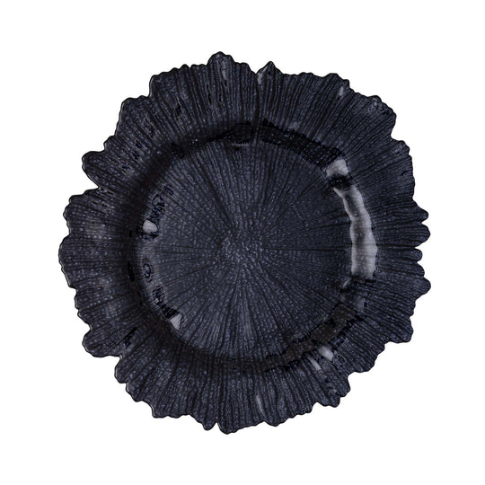 Glass Reef Charger Plate 13" - Black