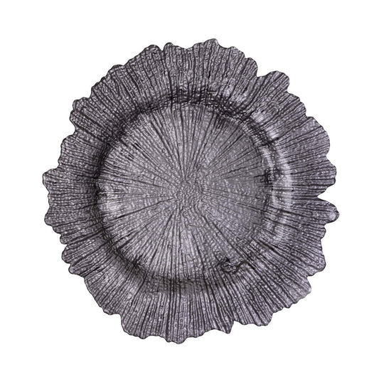 Glass Reef Charger Plate 13" - Charcoal