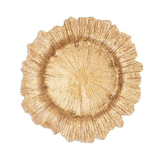 Glass Reef Charger Plate 13" - Gold