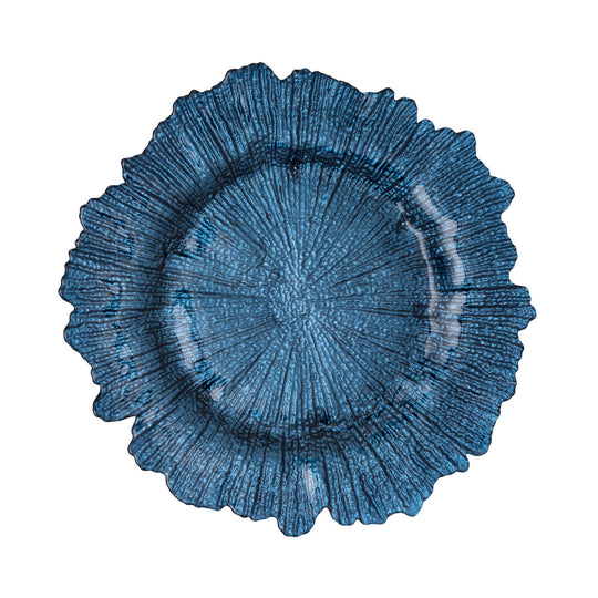 Glass Reef Charger Plate 13" - Navy