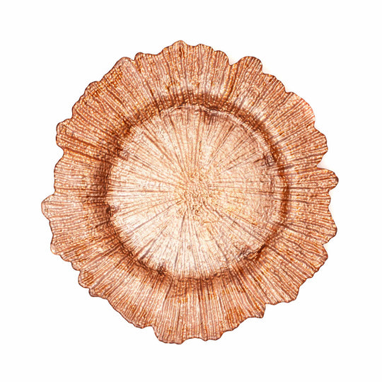 Glass Reef Charger Plate 13" - Rose Gold