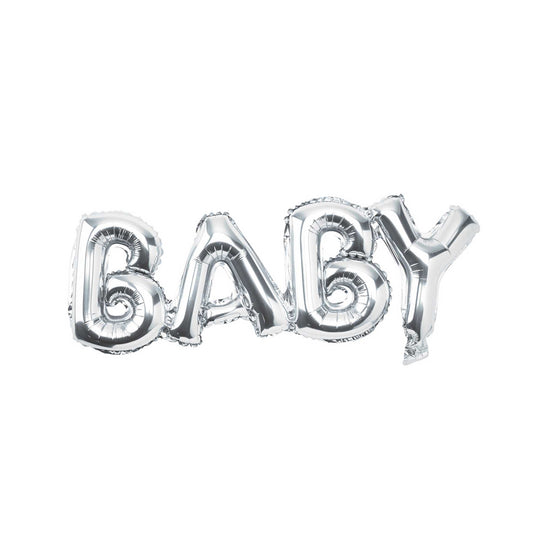 "BABY" Mylar Balloon - Silver
