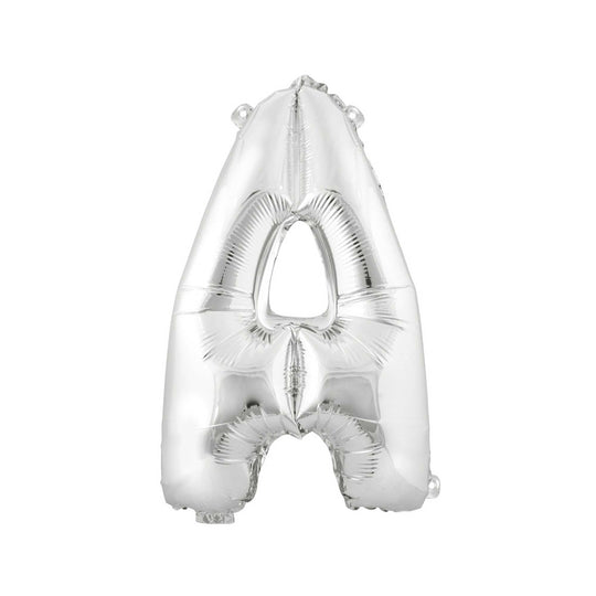 Mylar Balloon Letter A - Silver 16"