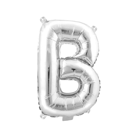 Mylar Balloon Letter B - Silver 16"