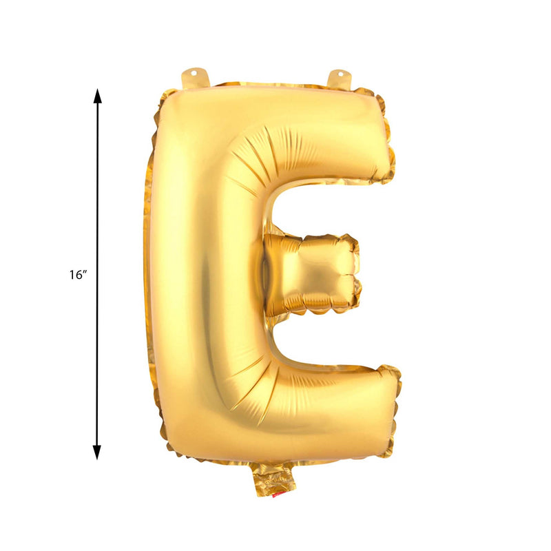 Mylar Ballon Letter E - Gold 16 inch