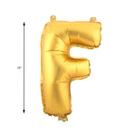 Mylar Ballon Letter F - Gold 16 inch