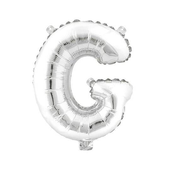 Mylar Balloon Letter G - Silver 16"