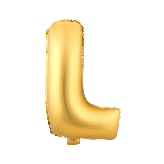 Mylar Balloon Letter L - Gold 16"