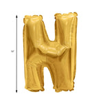 Mylar Ballon Letter N- Gold 16 inch size guide