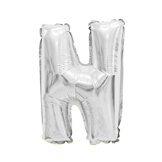 Mylar Balloon Letter N - Silver 16"