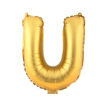 Mylar Ballon Letter U- Gold 16 inch