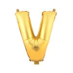 Mylar Ballon Letter V Gold 16 inch