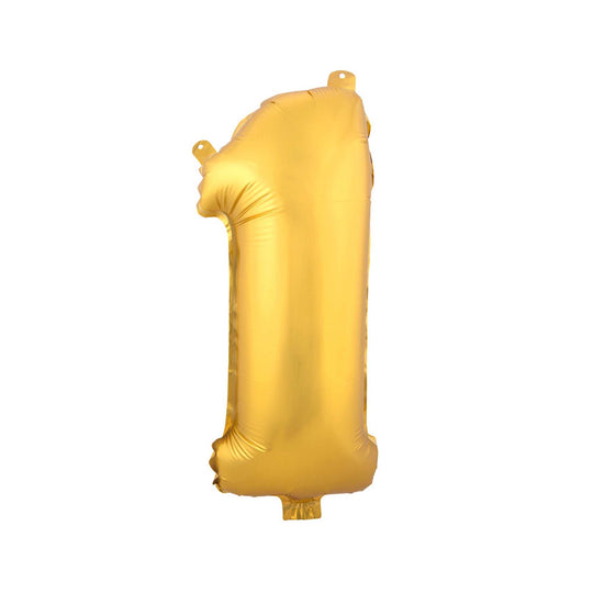 Mylar Balloon Number 1 - Gold 16"