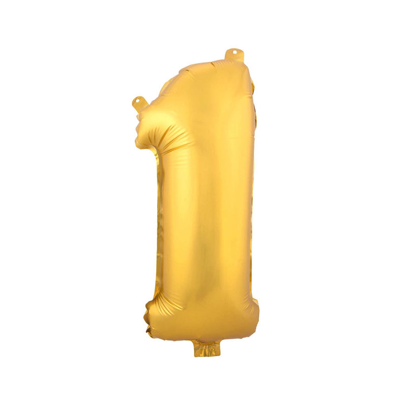 Mylar Balloon Number 1 16" - Gold