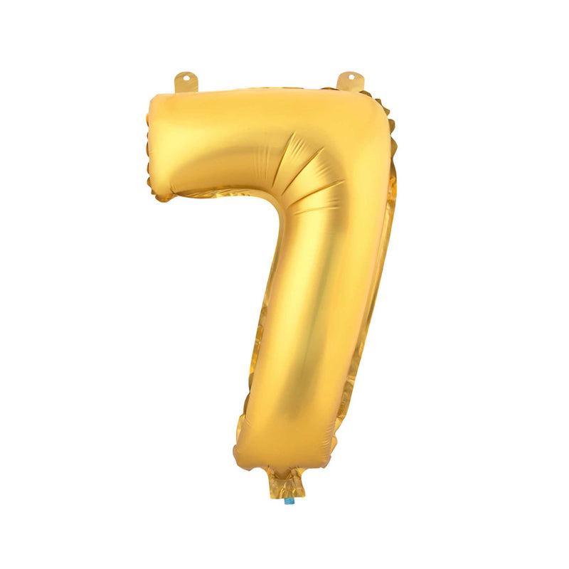 Mylar Balloon Number 7 16" - Gold
