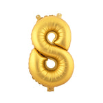 Mylar Balloon Number 8 16" - Gold
