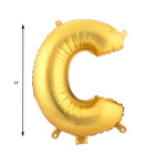 Mylar Balloon Letter C- Gold 34 inch