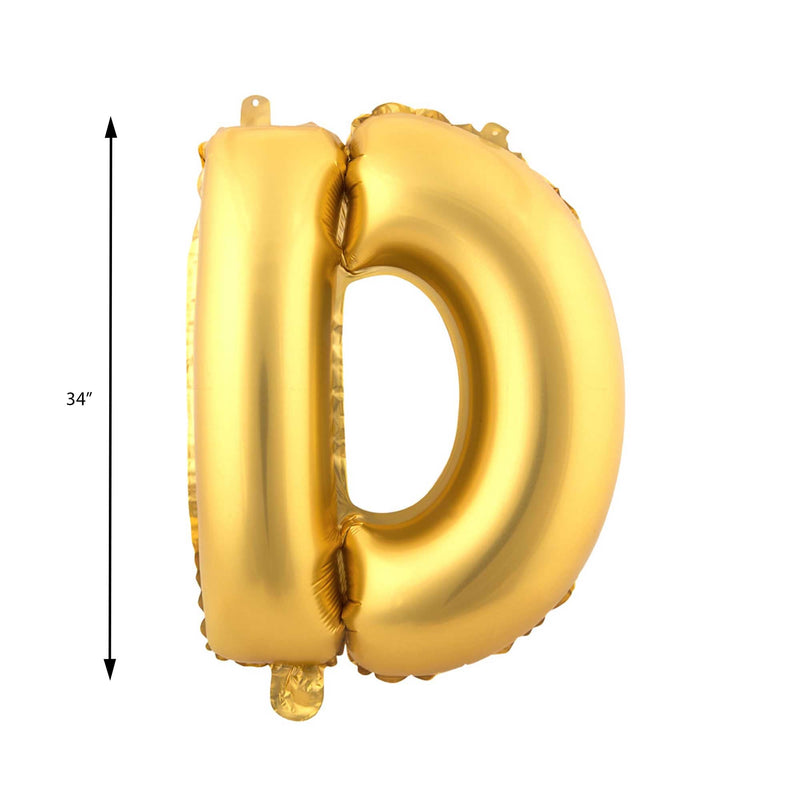 Mylar Ballon Letter D - Gold 34 inch