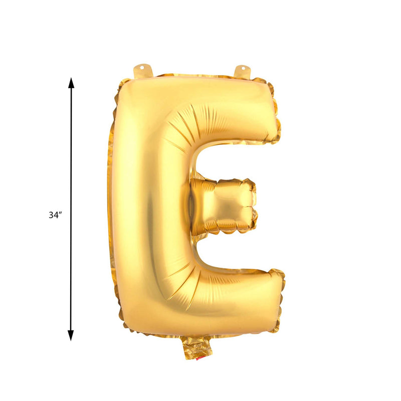 Mylar Ballon Letter E - Gold 34 inch