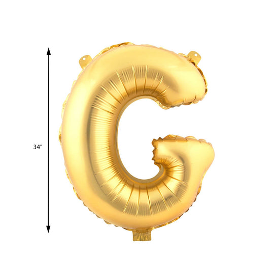 Mylar Balloon Letter G - Gold 34"