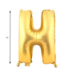 Mylar Ballon Letter H- Gold 34 inch