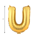 Mylar Ballon Letter U- Gold 34 inch