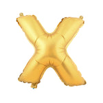 Mylar Ballon Letter X Gold 16 inch