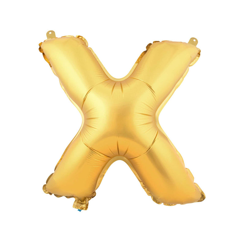 Mylar Ballon Letter X Gold 16 inch