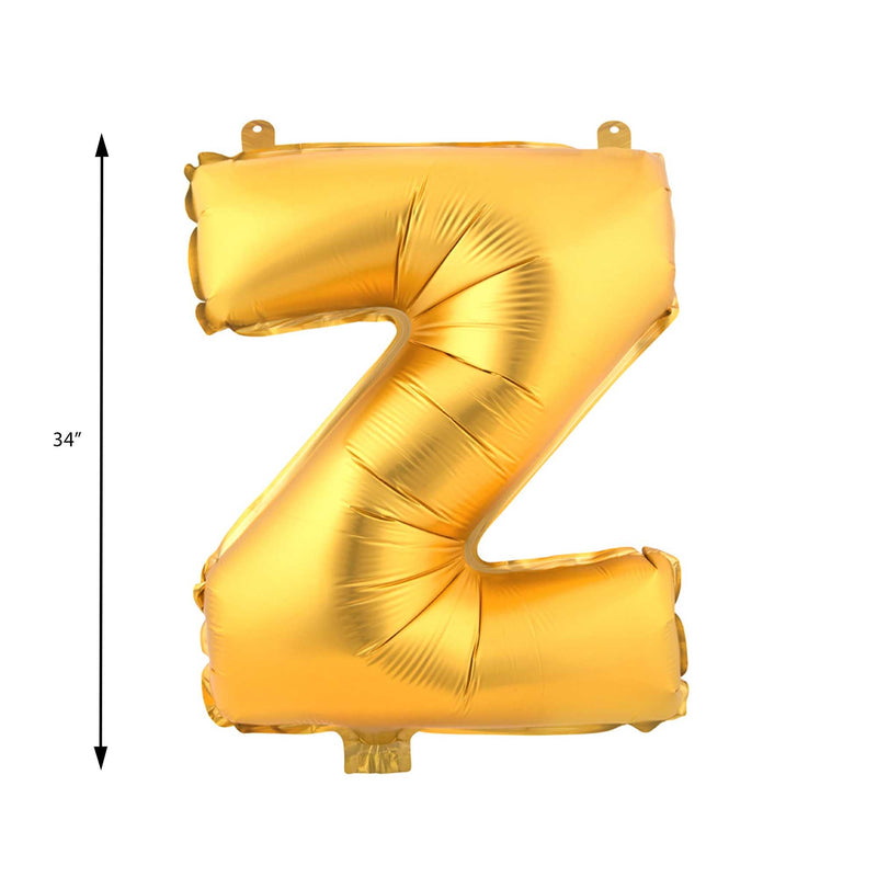Mylar Ballon Letter Z- Gold 34 inch