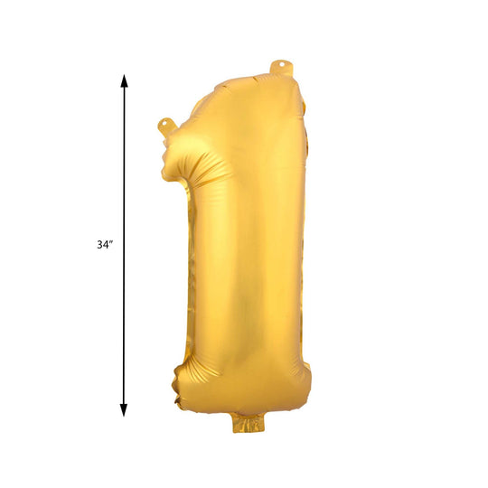 Mylar Balloon Number 1 - Gold 34"