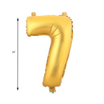Mylar Balloon Number 7 34" - Gold