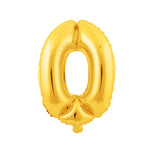 Mylar Ballon Number 0 16 inch - Gold