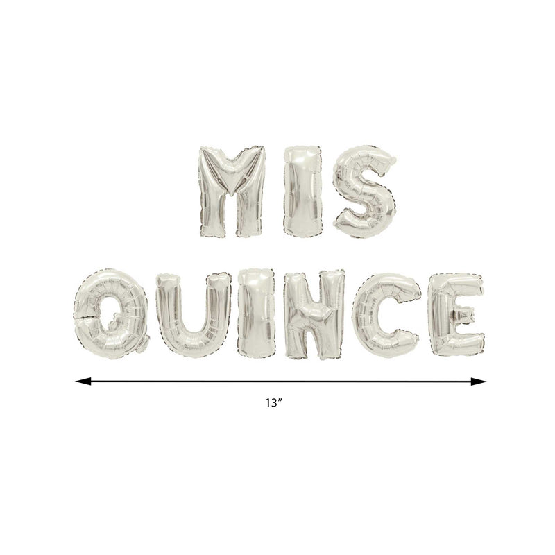 Mis Quince Mylar Kit Silver size Guide