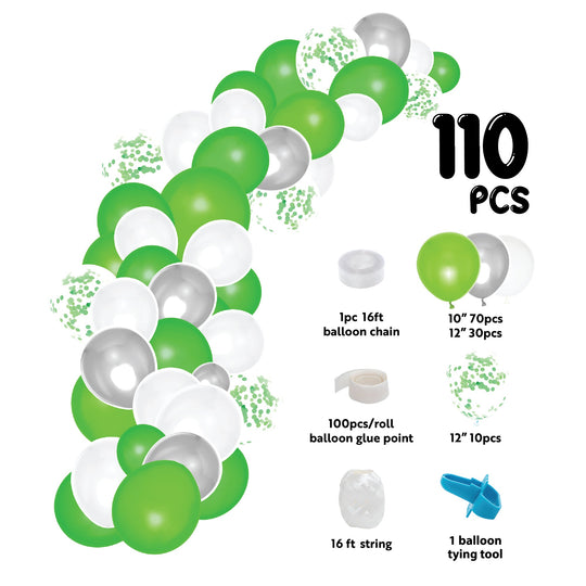 DIY Confetti Balloon Garland - 16 ft Green