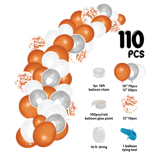DIY Confetti Balloon Garland - 16 ft Orange