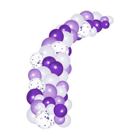 DIY Confetti Balloon Garland - 16 ft Purple