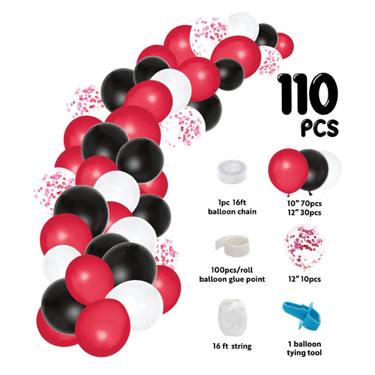 DIY Confetti Balloon Garland - 16 ft Red